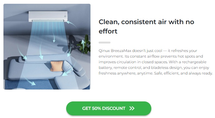 Qinux BreezaMax Air Conditioner Review: Features, Reviews and Complaints