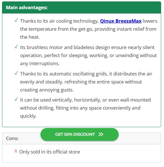 Qinux BreezaMax Air Conditioner Review: Features, Reviews and Complaints